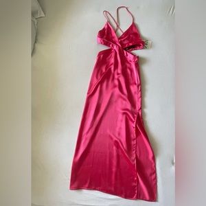 Zara hot pink xs midi dress